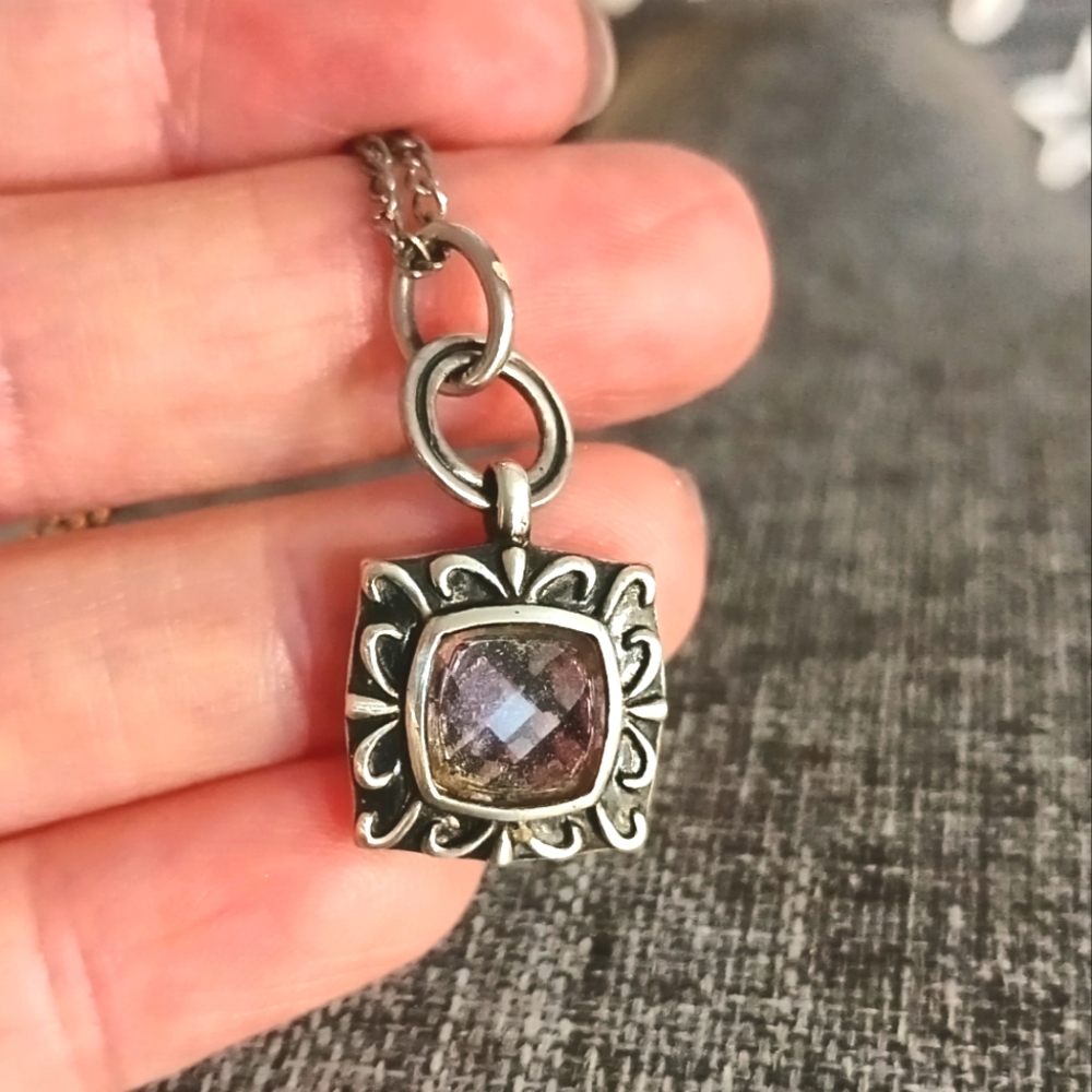 Vintage amethyst necklace dainty